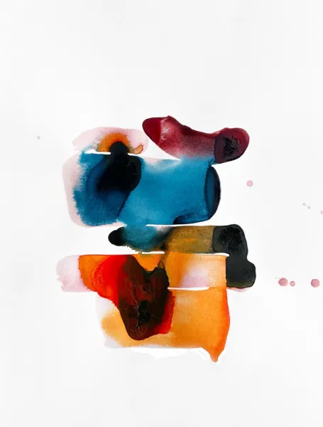 Aline Skibitzki, Untitled, Acrylic on watercolor paper, 19 x 14 inch (48 x 36.4 cm), 2022
