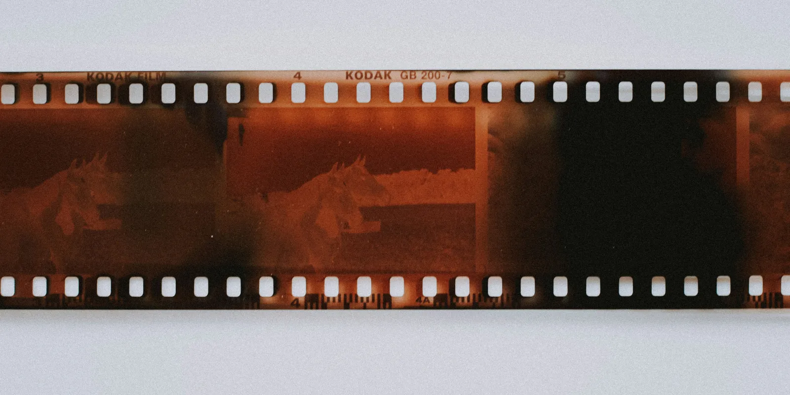 Sepiafarbener Foto-Negativstreifen